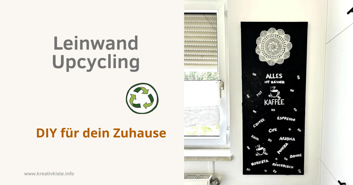 Leinwand und Häkeldeckchen upcyclen